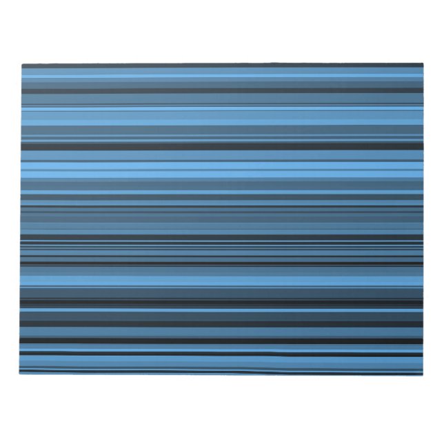 Blue Black Stripes Notepad (Front)