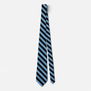 Blue Black Stripes Seamless Pattern Tie