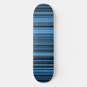 Blue Black Stripes Skateboard