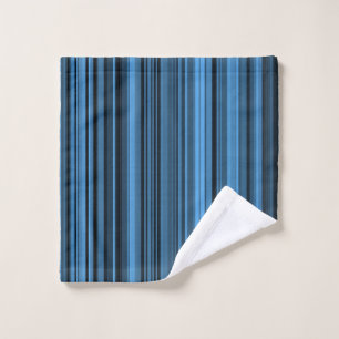 Blue Black Stripes Wash Cloth