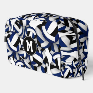 blue black volleyball club colours monogrammed  dopp kit