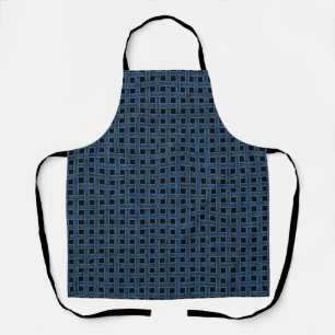 Blue Black Weave Pattern Apron