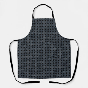 Blue Black Weave Pattern Apron