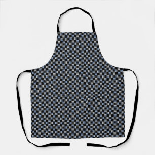 Blue Black Weave Pattern Apron