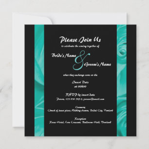 Blue black wedding engagement PERSONALIZE Invitation