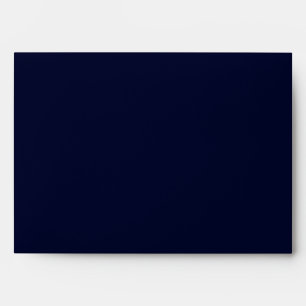 Blue Black Wedding Return Address Envelope