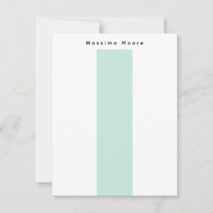 Blue Black White Plain Elegant Own Name Card