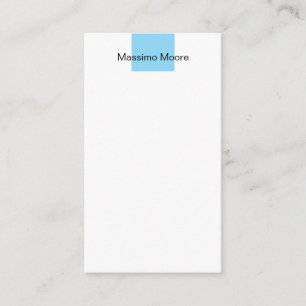 Blue Black White Plain Elegant Own Name Enclosure Card