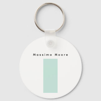 Blue Black White Plain Elegant Own Name Key Ring