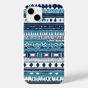 blue black white tribe iPhone 14 plus case