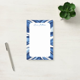 Blue Bliss Organic Floral Post-it Notes
