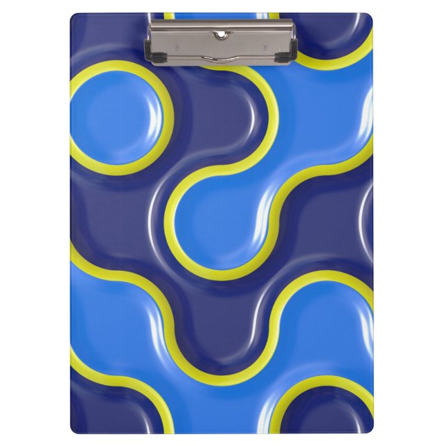 Blue Blob Pattern Clipboard (Front)