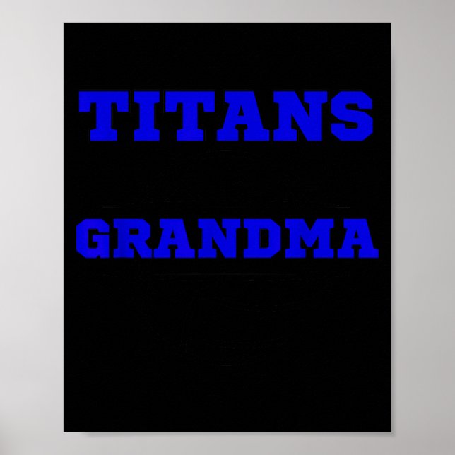 Blue Block Text Grandma Tee  Poster (Front)
