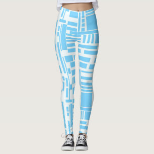 Blue blocks leggings