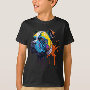 Blue Blood Bulldog Dog Retro Design T-Shirt