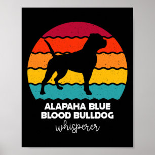 Blue Blood Bulldog Whisperer Retro Vintage  Poster