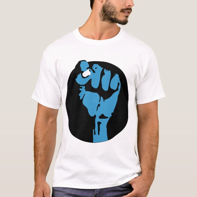 blue blooded democrat : fist T-Shirt (Front)