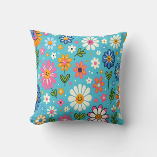 "Blue Bloom Bliss" Cushion