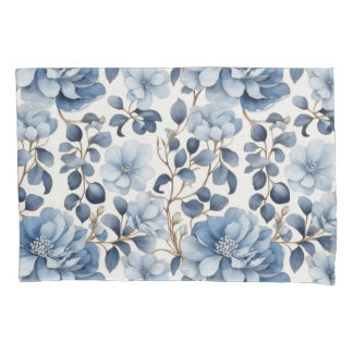  Blue Bloom – Floral Pillowcase