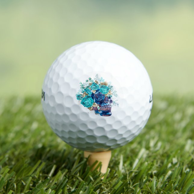 Blue Bloom Requiem Golf Balls – Premium Floral Pat (Insitu Tee)