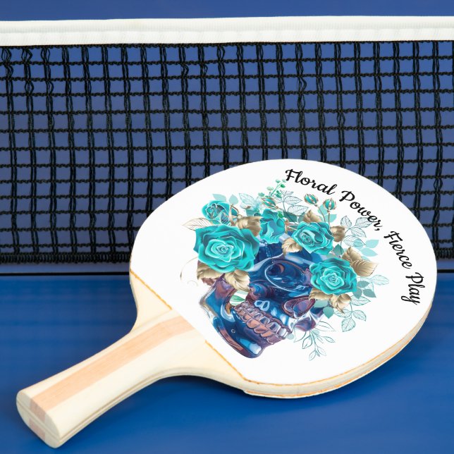 Blue Bloom Requiem Ping Pong Paddle – Artistic Flo (Insitu)
