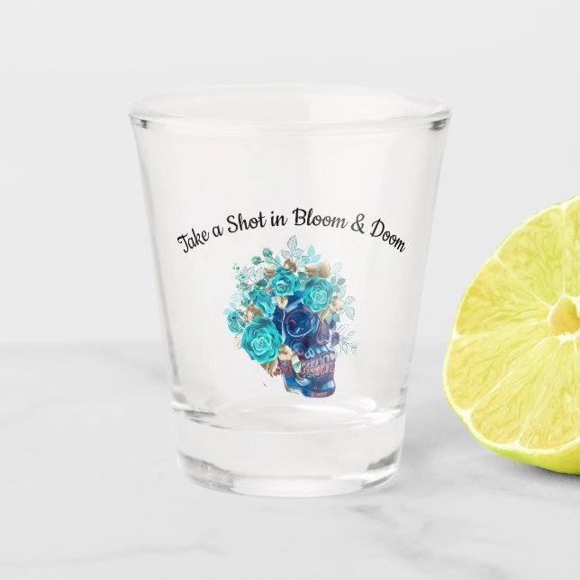 Blue Bloom Requiem Shot Glass (Front)