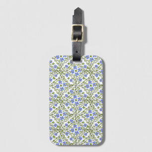 Blue Blooms Ditsy Floral Luggage Tag