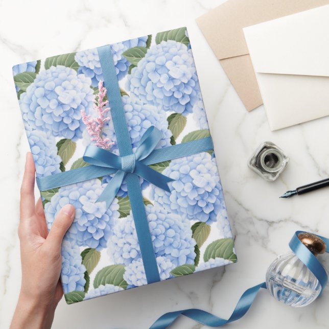 Blue Blossom Burst Wrapping Paper (Gifting)