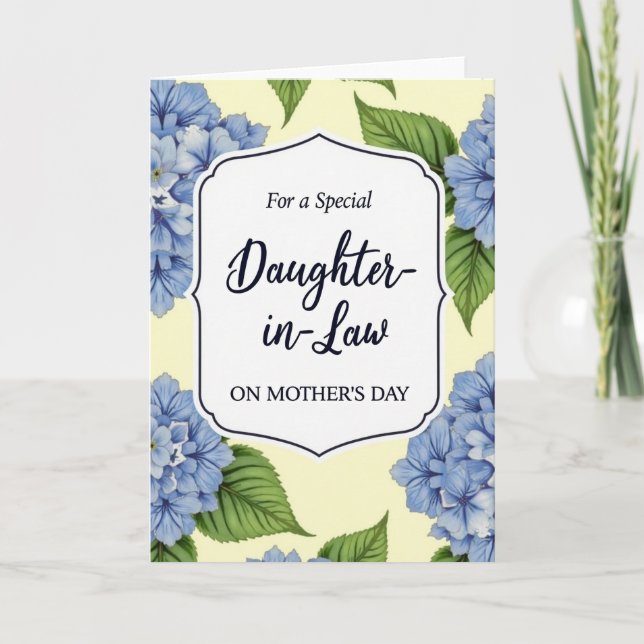 Blue Blossom Family Love Card (Front)