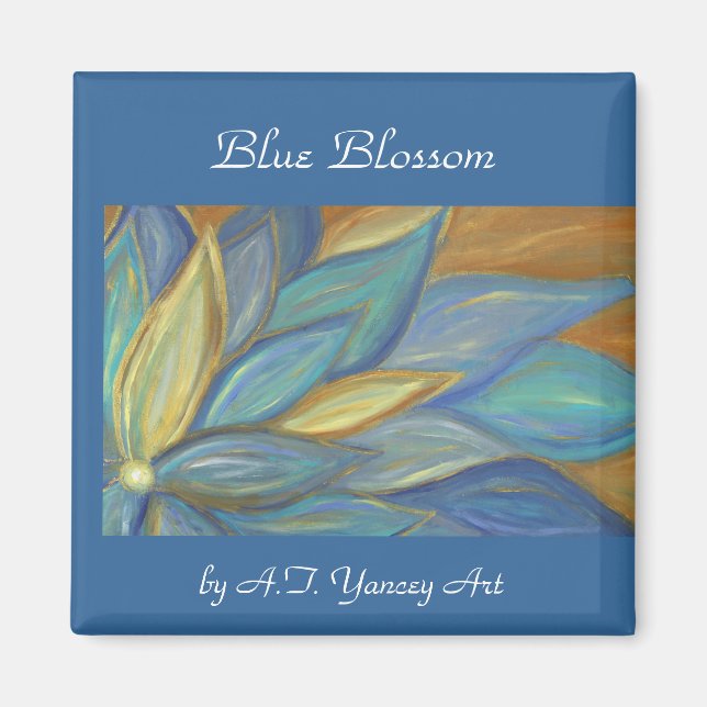 Blue Blossom Magnet (Front)