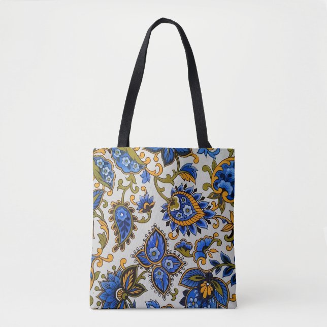 Blue Blossom Tote Bag (Front)