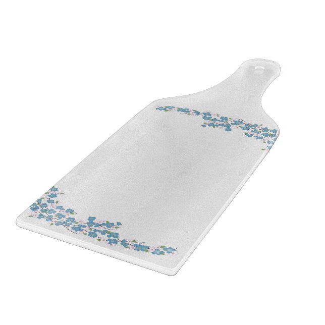 Blue Blossoms Cutting Board (Corner)
