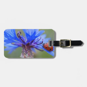 Blue Blossoms Ladybug Peace Love Destiny Art Vine Luggage Tag