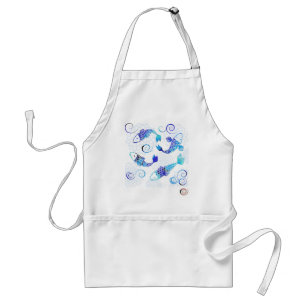 Blue, blue kois Apron