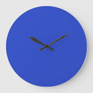 Blue Blue (solid colour)  Large Clock