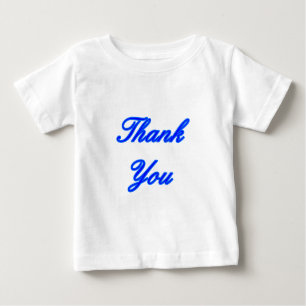 Blue Blue Thank You Design The MUSEUM Zazzle Gifts Baby T-Shirt