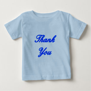Blue Blue Thank You Design The MUSEUM Zazzle Gifts Baby T-Shirt