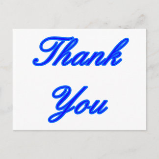 Blue Blue Thank You Design The MUSEUM Zazzle Gifts Postcard