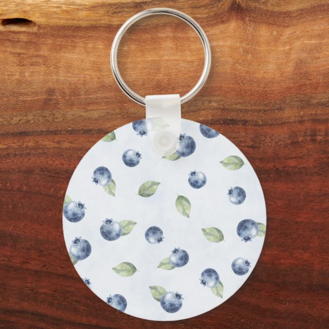 Blue Blueberries Fruit   Key Ring (Front)