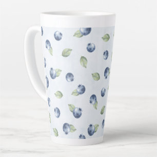 Blue Blueberries Fruit Latte Mug