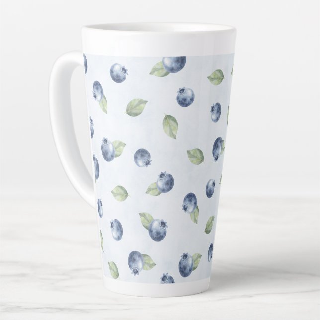 Blue Blueberries Fruit   Latte Mug (Left Angle)