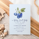 Blue Blueberry Berry Sweet Baby Shower Invitation<br><div class="desc">Blue Blueberry Berry Sweet Baby Shower Invitation</div>