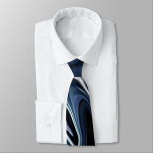 Blue blurred pattern tie