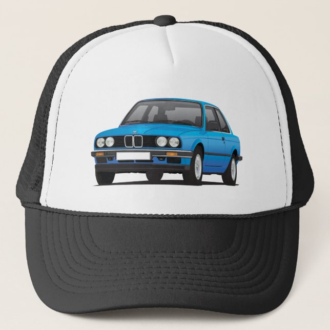 Blue BMW 3 series (E30) Trucker Hat (Front)