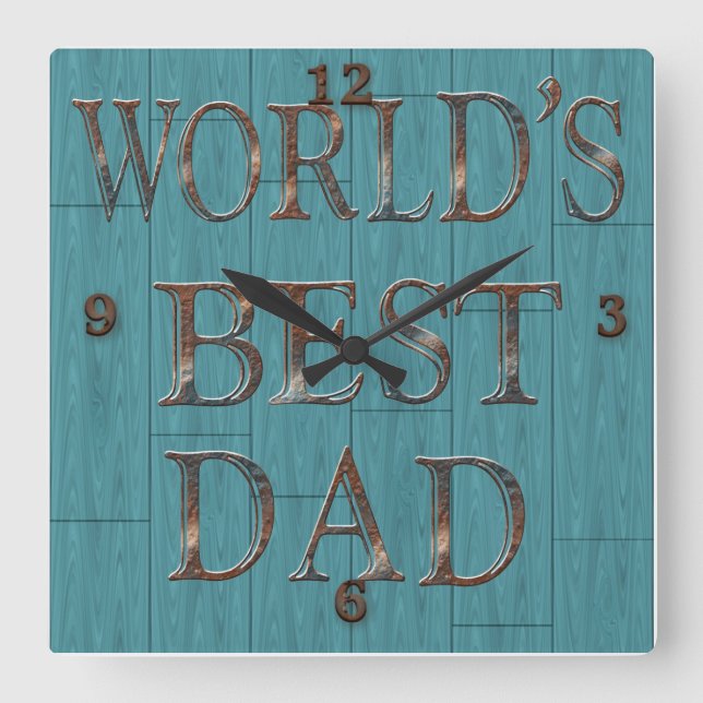 Blue Boards Father's Day Wall Clock (Front)