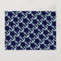 blue boat nautical anchor pattern