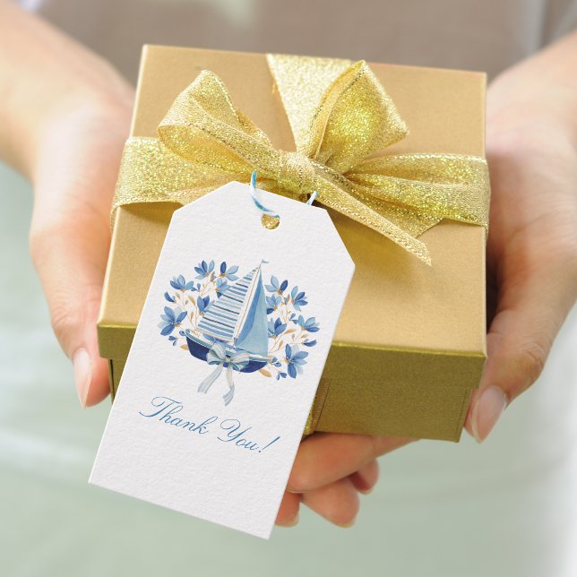Blue Boats & Bows  Gift Tags (Creator Uploaded)