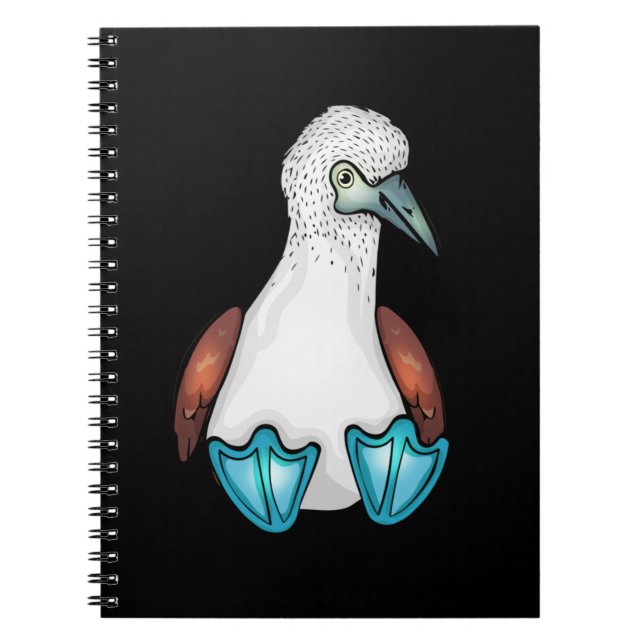 Blue Bobby Cute Bird Gift Sea Bird Footed Booby Notebook (Front)