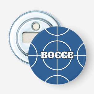 Blue Boccia Ball bottle opener fridge magnet