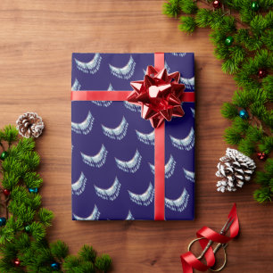Blue Boho Fringe  Wrapping Paper